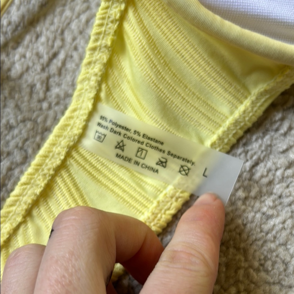 Yellow Textured Bikini Set - Picture 5 of 5